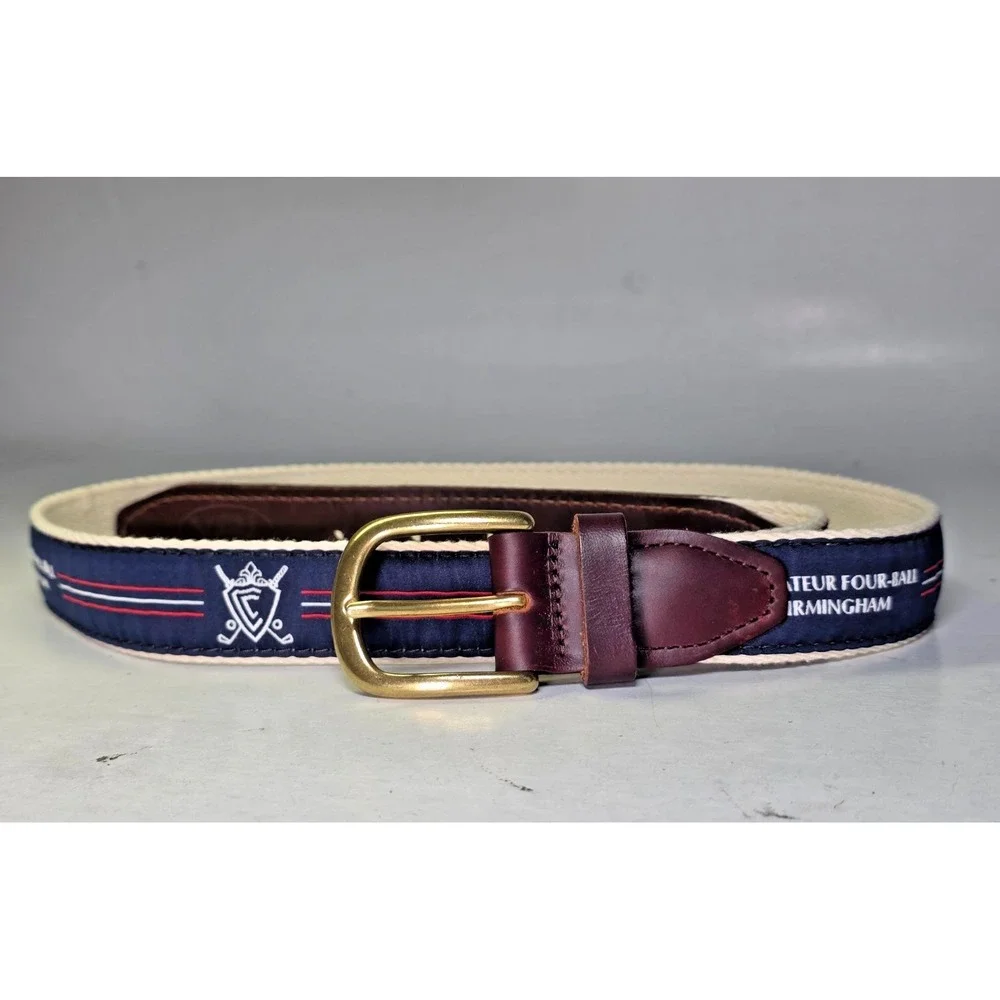 YRI Golf Belt Size 34 USGA U.S. Amateur‎ Four-Ball CC of Birmingham Solid Brass